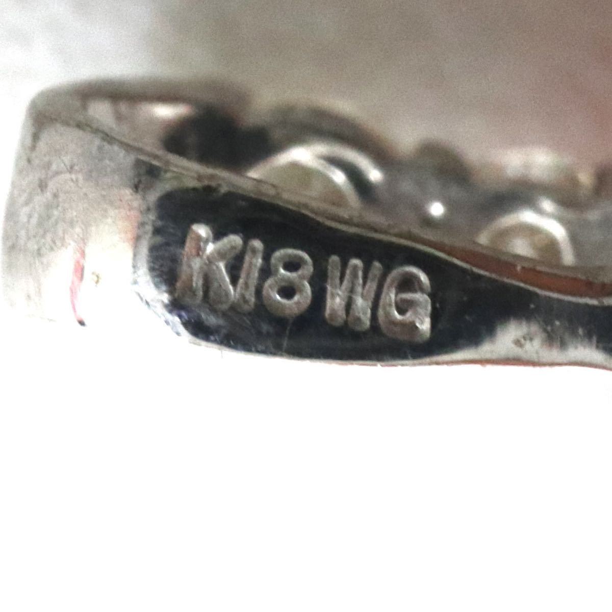 《K18WG天然本珊瑚/天然ダイヤモンドペンダントトップ》F 約0.9g 0.05ct diamond pendant jewelry ジュエリー DG1/DG1_画像6