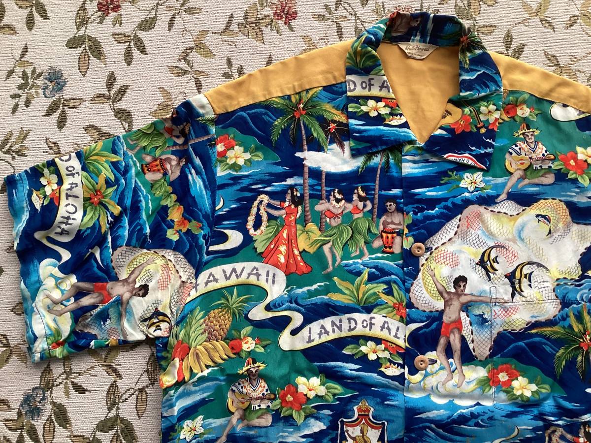 ヴィンテージ ハワイアン アロハシャツ Vintage Hawaiian Aloha Shirt / LAND OF ALOHA BOWLING SHIRT_画像3