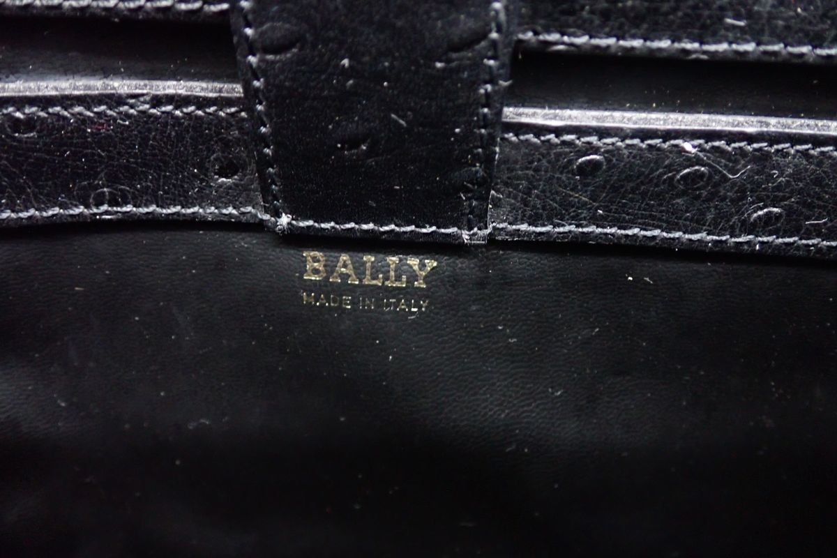 ◆バッグ44 BALLY ハンドバッグ ショルダーバッグ 本革 黒 レディース◆/消費税0円_画像9