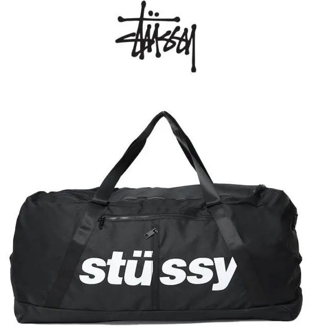 海外限定 ステューシー Stussy ダッフルバッグ ボストンバッグ 黒_画像1