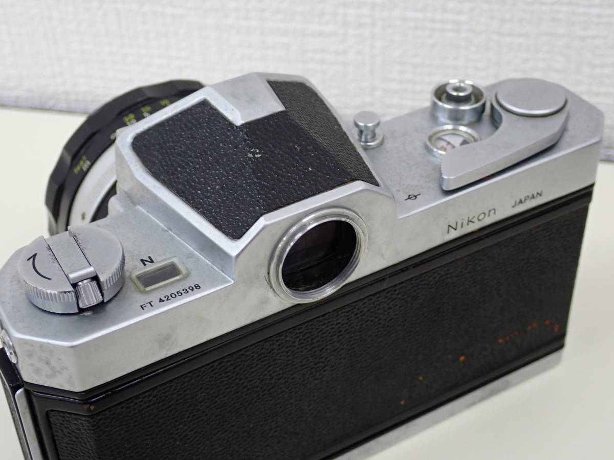 2040★ニコン ニコマート Nikon Nikomat FT カメラ NIKKOR-S.C Auto 1:1.4 f=50mm レンズ 中古 動作未確認 ジャンクの画像3