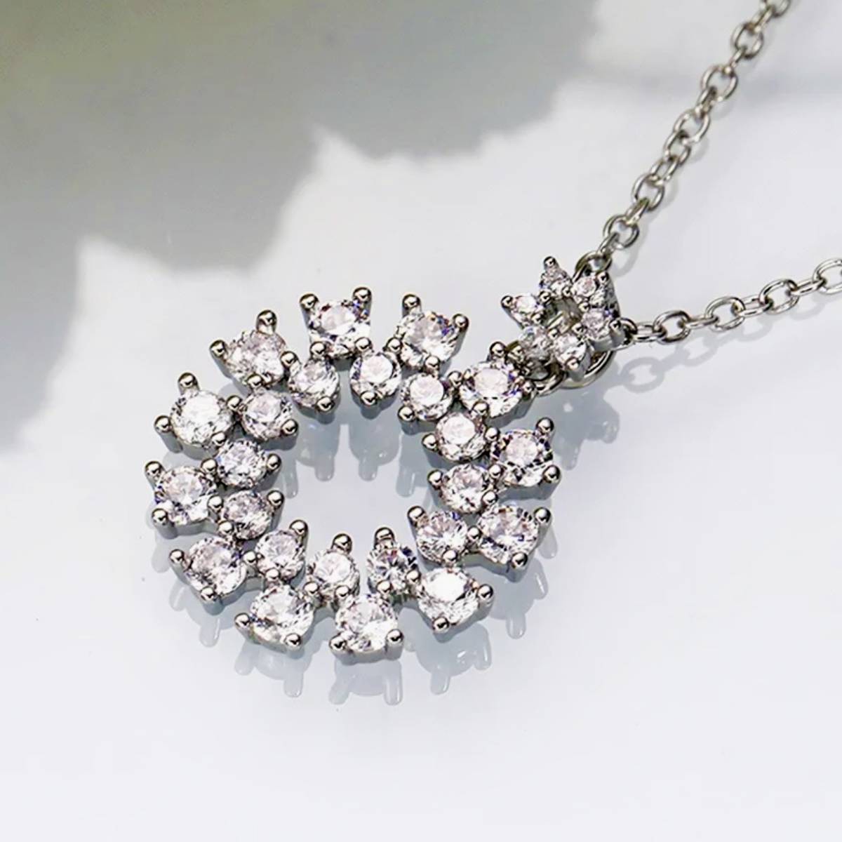  новый товар * блеск гарантия Swarovski круглый колье серебряный *silver925 ювелирные изделия сумка письменная гарантия crystal женский подарок подарок 