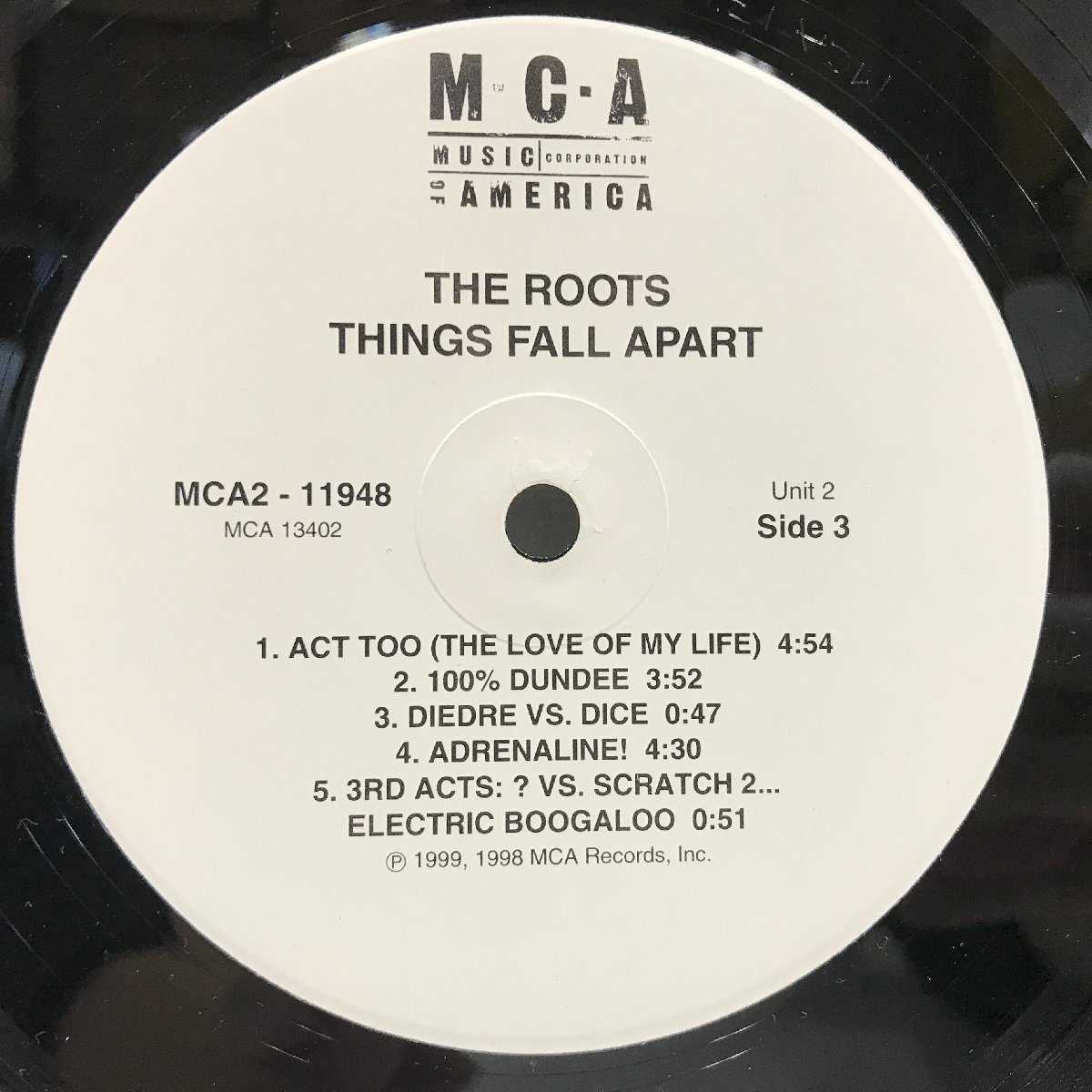 【US盤 2LP】THE ROOTS / THINGS FALL APART / ザ・ルーツ / MCA2-11948 ◆_画像4