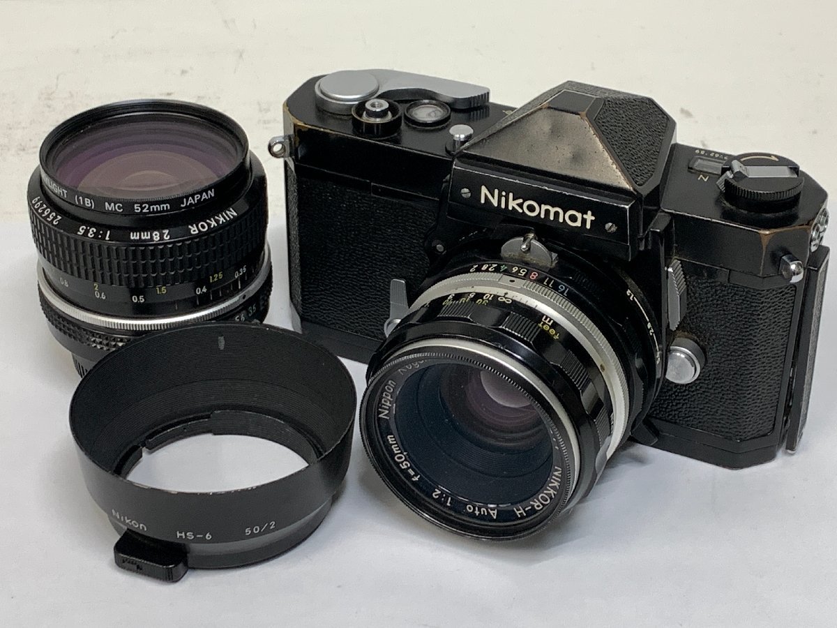 Nikon Nikomat FTn／50mm F2／28mm F3.5＜シャッター確認＞※電池蓋固着 ニコン ニコマート フィルム一眼レフカメラ MF単焦点レンズ HS-6□_画像1