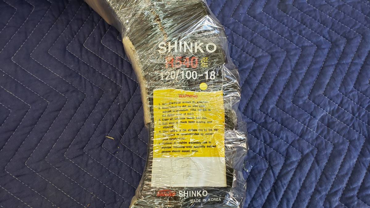１円売り切り　新品保管品　SHINKO シンコー　 R540 120/100-18 68M TT R 一般公道走行不可_画像3