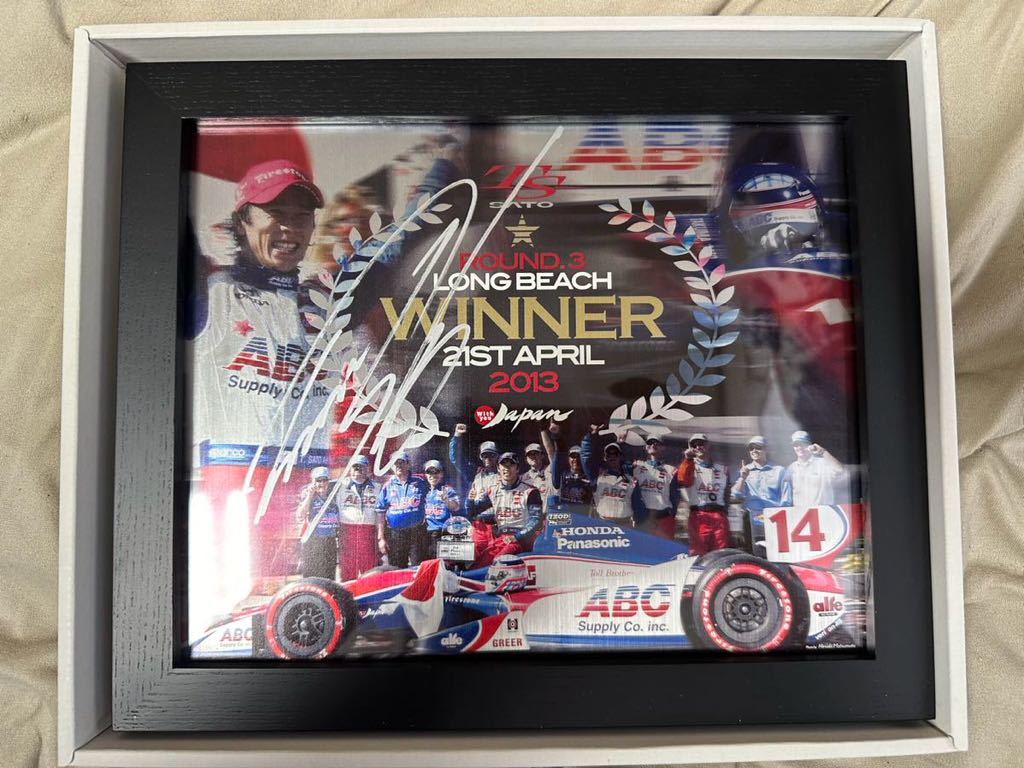 佐藤琢磨 直筆サイン入り フォトフレーム モデルカー付 佐藤琢磨 直筆サイン入り フォトフレーム モデルカー付 佐藤琢磨 直筆