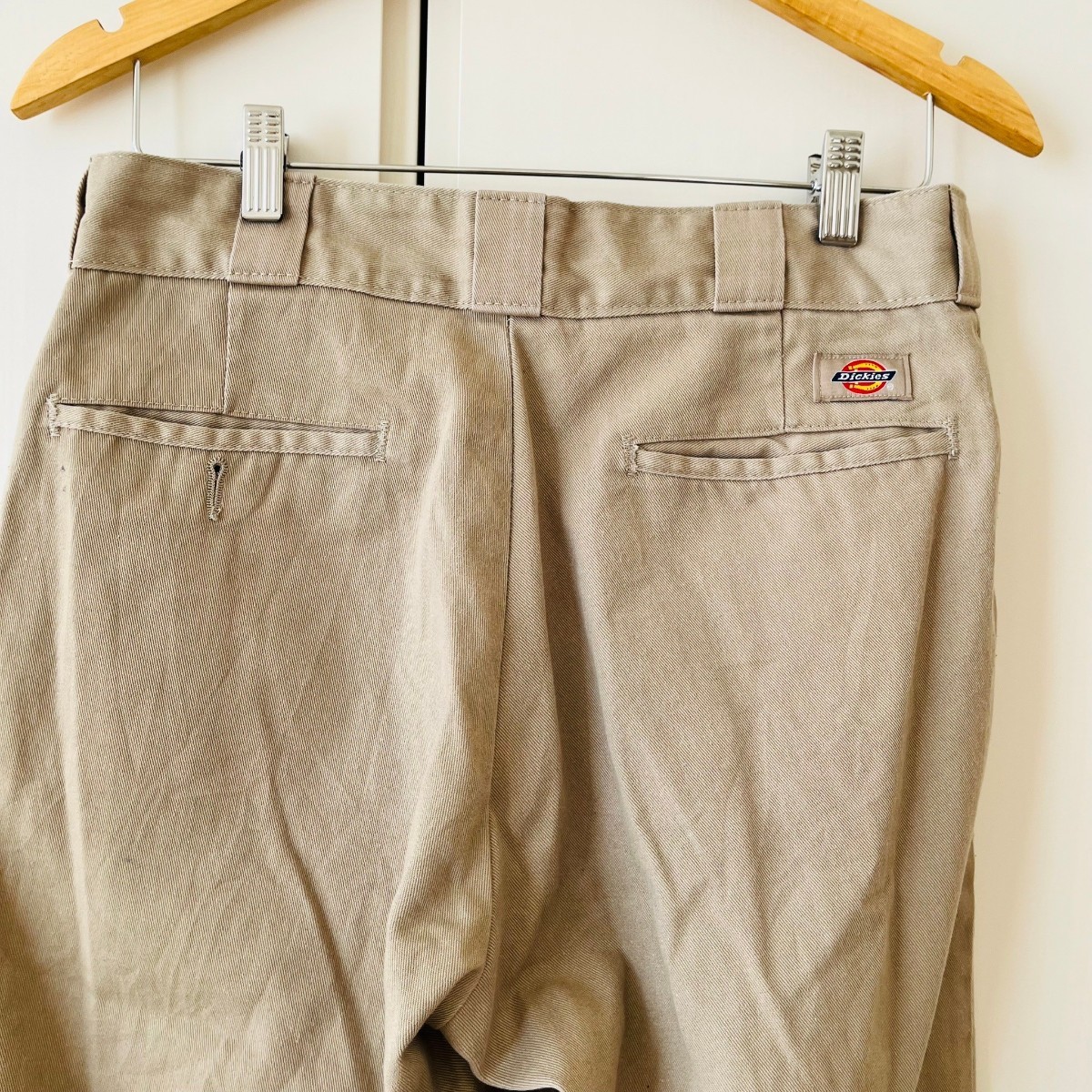 H6857cL Dickies 874 ディッキーズ874 サイズM位 ワークパンツ チノパンツ チノパン ベージュ メンズ 古着 カジュアル アメカジ ストリート_画像5