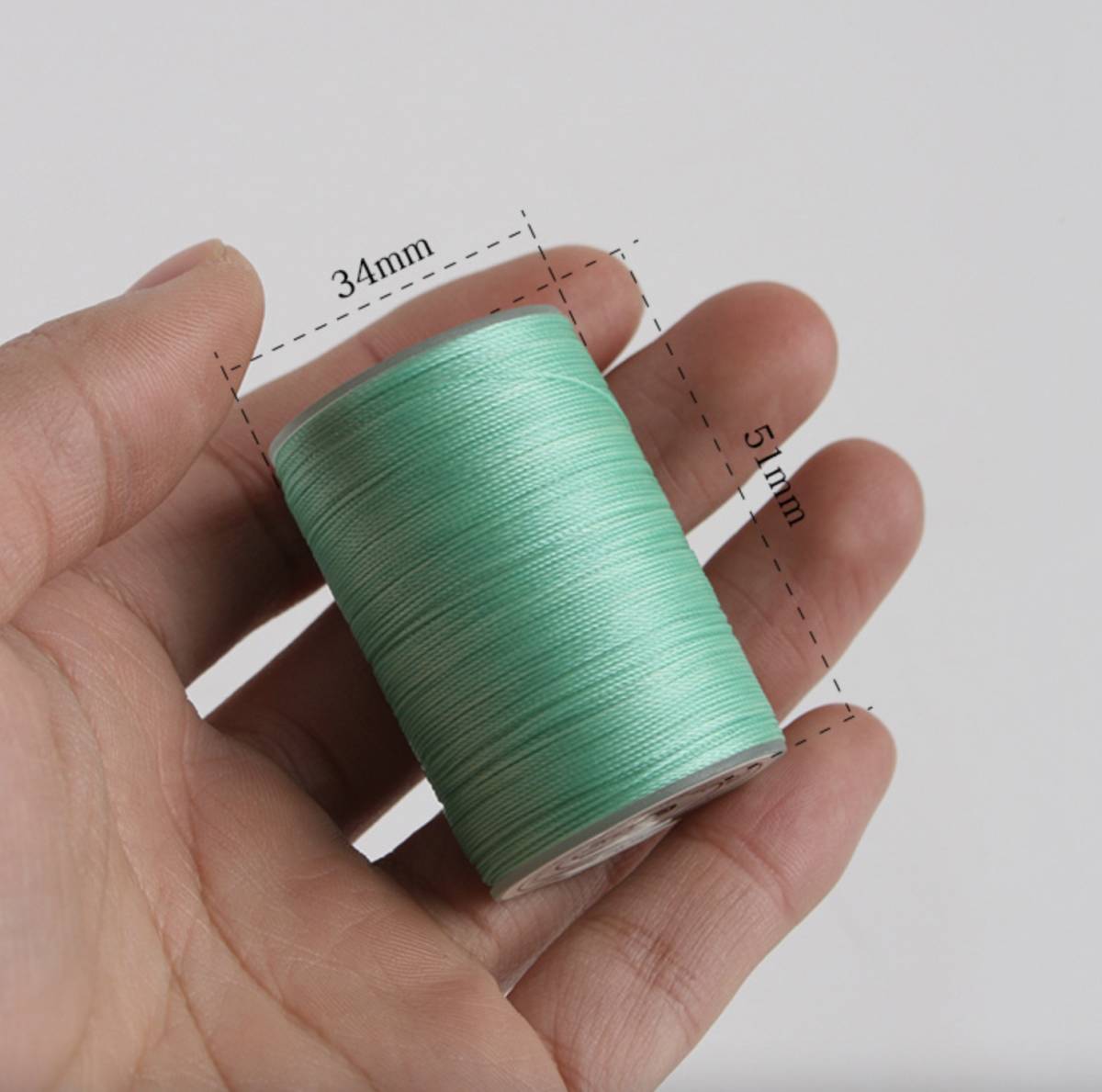 ろう引き糸 レザーコート手縫い 40色 80ｍ/巻 丸糸 幅0.45mm 単色販売の画像2