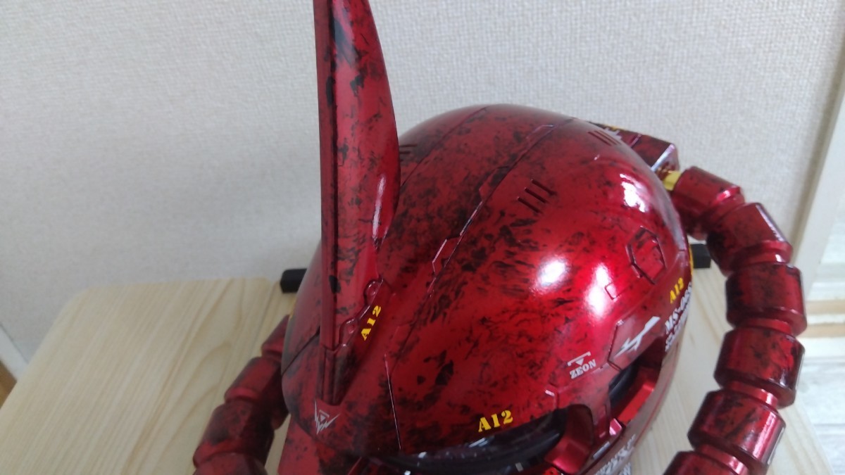 ☆赤い彗星シャア専用ザクヘッド 1/12 ザク2 シャア専用機 ラップ塗装