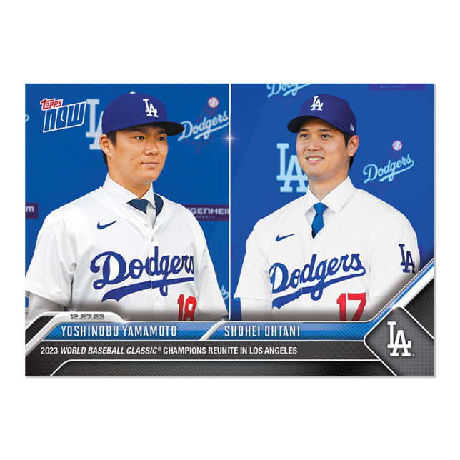 【移籍記念】大谷翔平 山本由伸　Yoshinobu Yamamoto/Shohei Ohtani - 2023 MLB TOPPS NOWTopps JP Card OS26　5_画像1