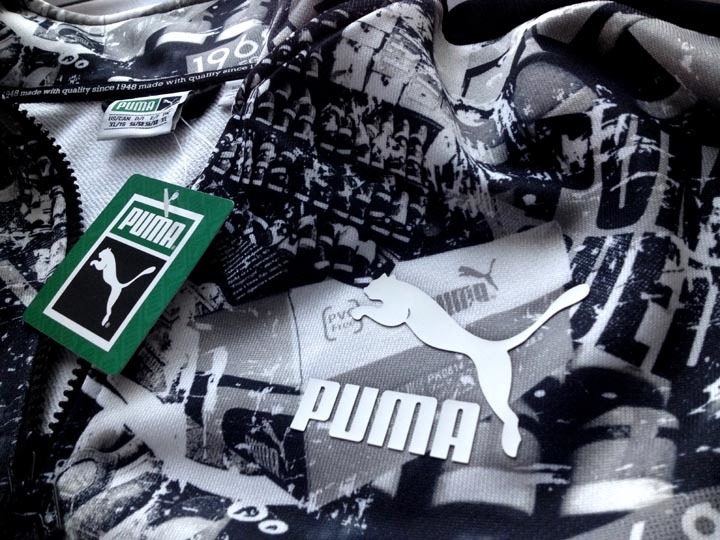 【既決USA】PUMA ★ プーマ@完売胸元【PUMA】ロゴ入トラックジャケット【PUMA Men's T7 Graffiti Printed Track Jacket】 黒@XL_画像9