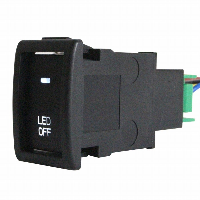 スズキAタイプ LED点灯 電源ボタン スイッチホール 白 スズキ ハスラー MR31S 電源スイッチ フォグ 後付けスイッチ_画像1