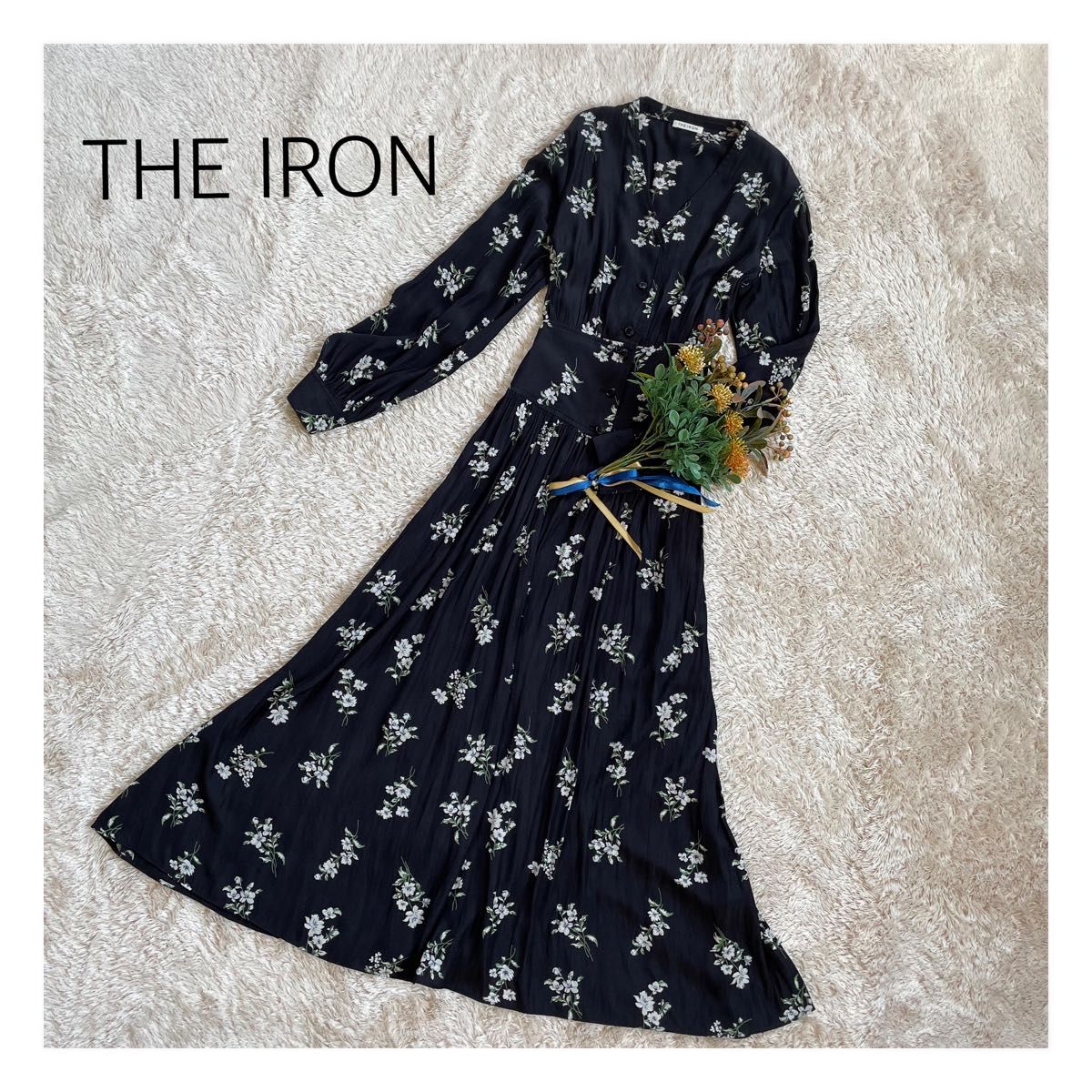 IENA THE IRON FLORAL-PRINT MAXI 花柄ワンピース