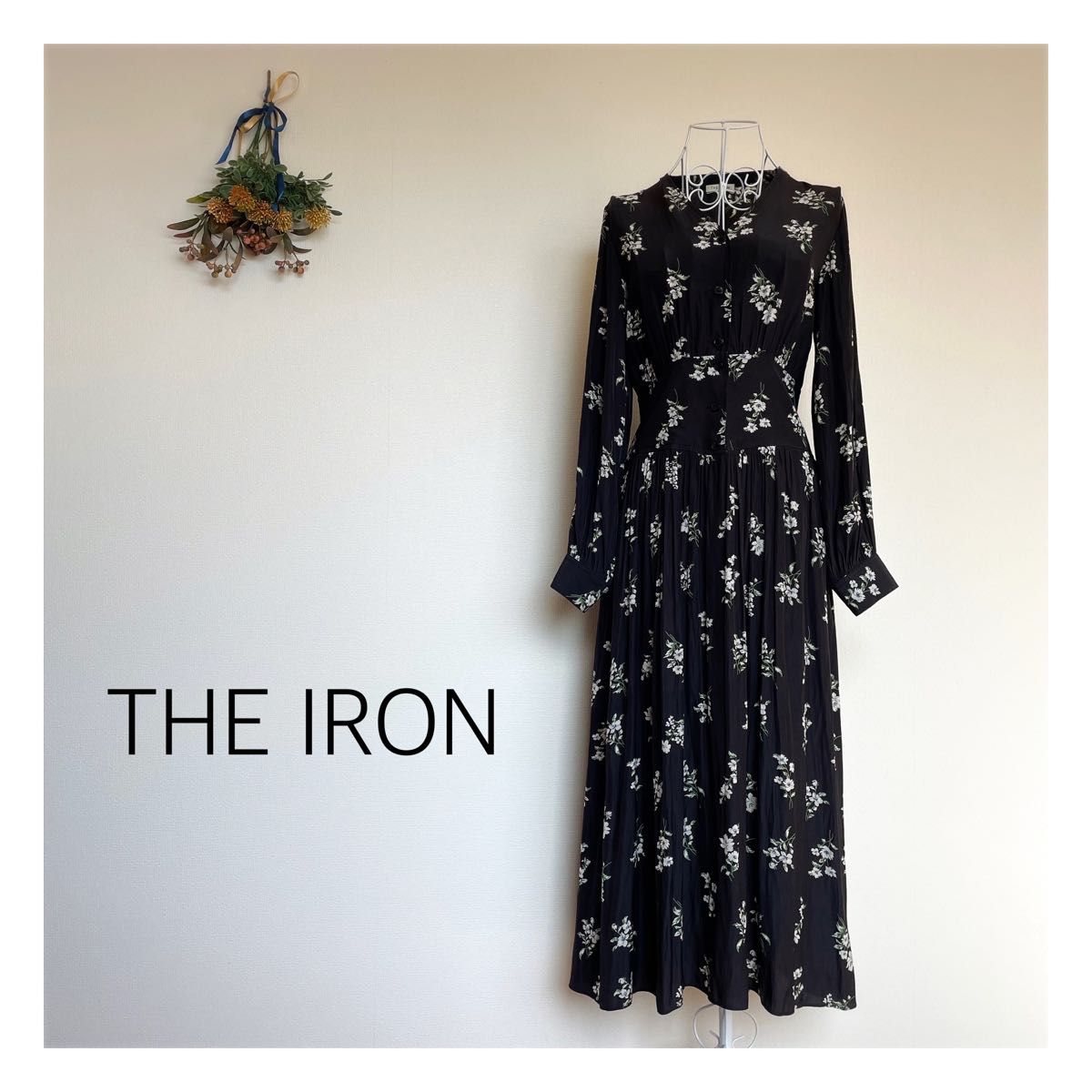 IENA THE IRON FLORAL-PRINT MAXI 花柄ワンピース