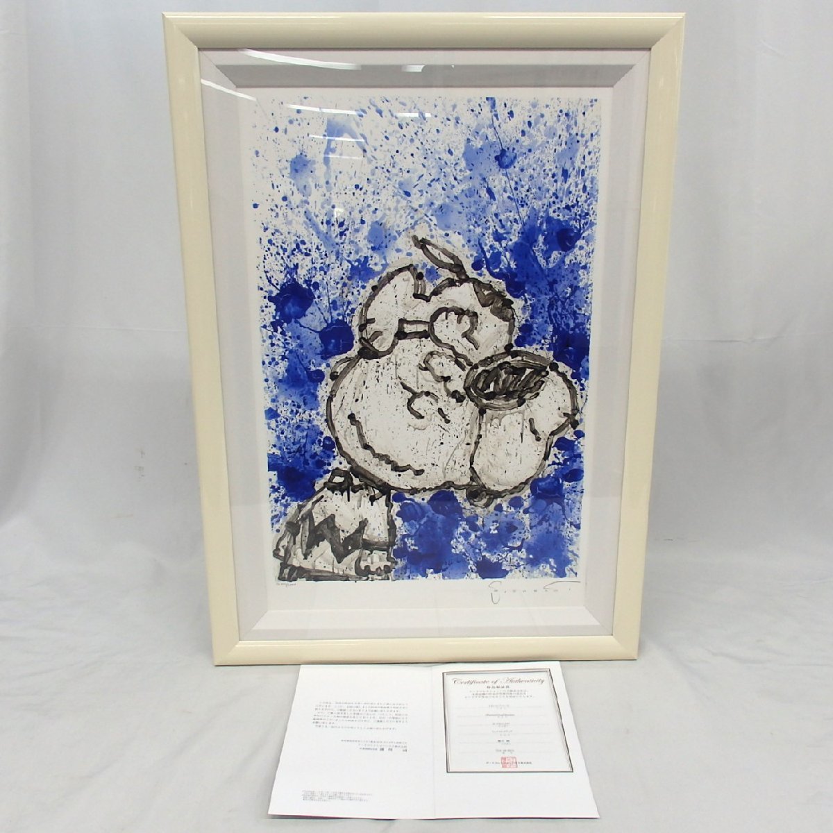 1円～ トム・エバハート 「Hipster Dog Dreams」 絵画 ミックスドメディア ※同梱不可 y39-2009395【Y商品】_画像1