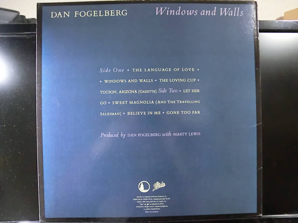 DAN FOGELBERG / WINDOWS AND WALLS ダン・フォーゲルバーグ *LP *JEFF PORCARO, TIMOTHY B. SCHMIT, RUSS KUNKEL, TOM SCOTT, JOE VITALEの画像2