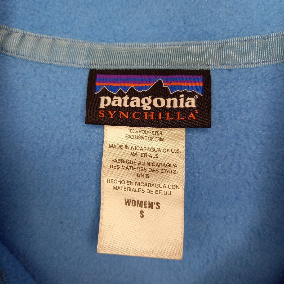 パタゴニア　シンチラ　スナップT　フリース　プルオーバー　廃盤　刺繍　水色　ブルー　S_画像9