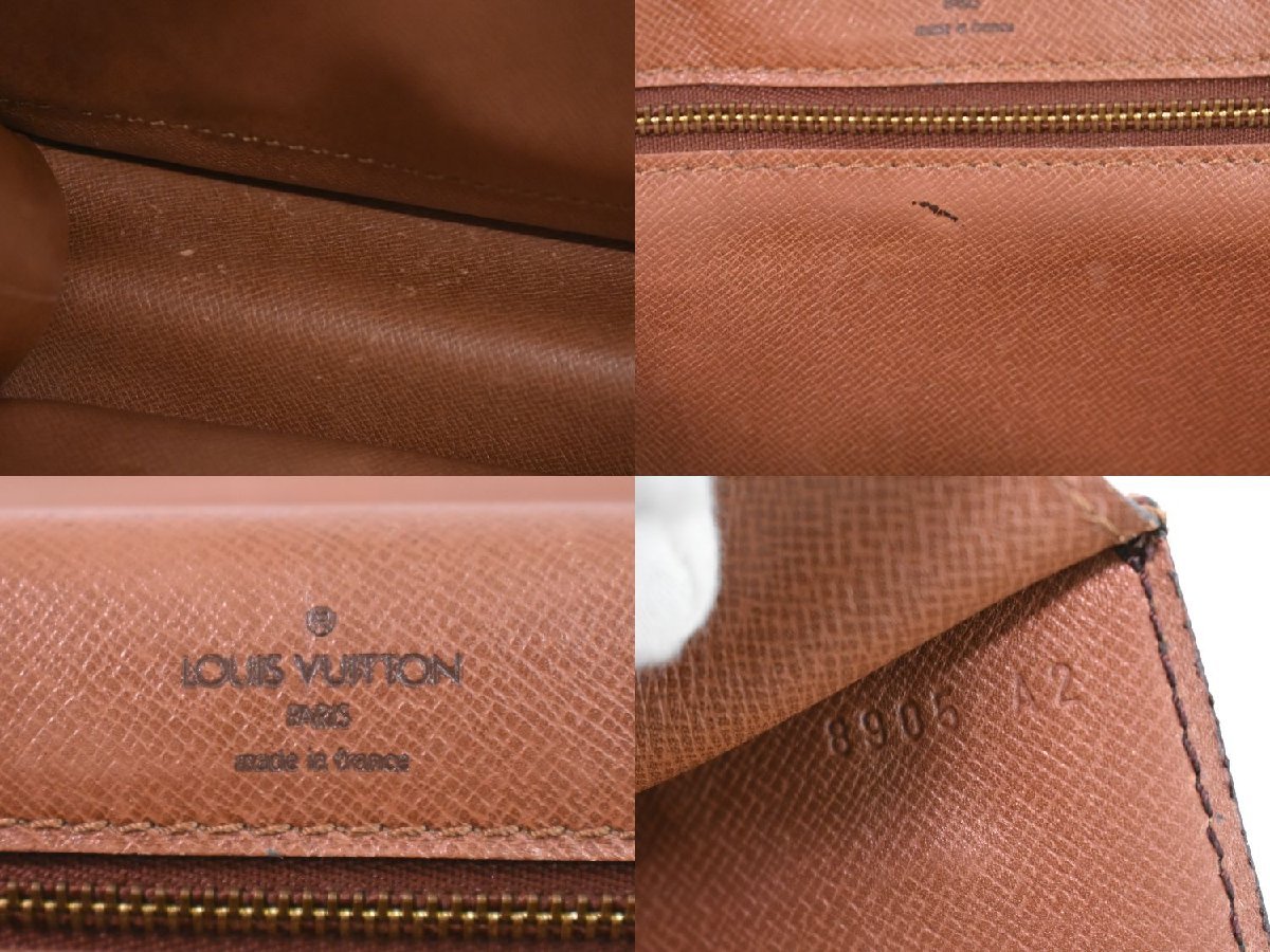 本物 ルイヴィトン LOUIS VUITTON LV モンソー モノグラム ハンドバッグ ブラウン M51185_画像9