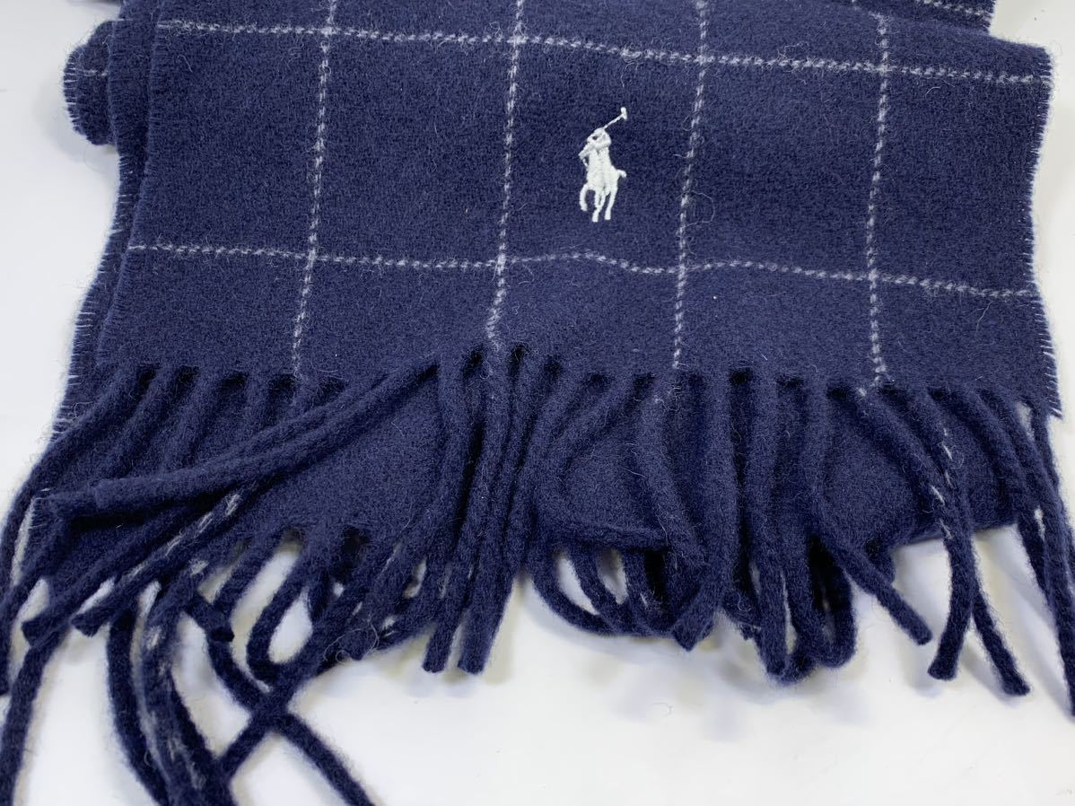 POLO RALPH LAUREN ポロラルフローレン マフラー メンズ 男性 ファッション小物 ポニー刺繍？ ウールマフラー？_画像3