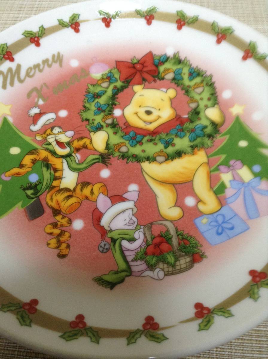 くまのプーさん クリスマス プレート皿/平皿 【Disney/ディズニー】の画像1
