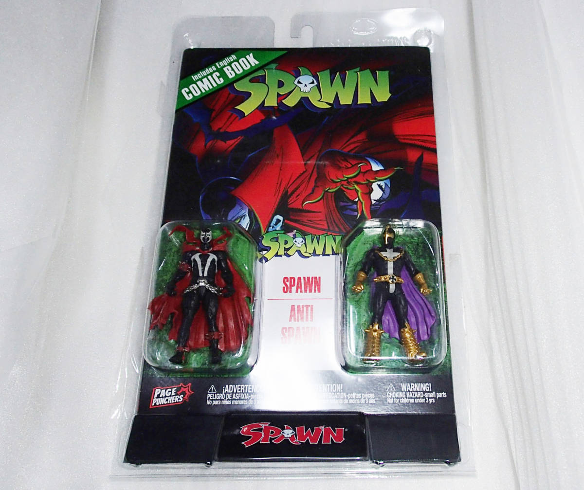 *McFarlane Toys/SPAWN страница перфоратор 3 дюймовый фигурка [ комикс есть 2 упаковка Spawn & anti Spawn ] нераспечатанный новый товар * осмотр : Spawn 