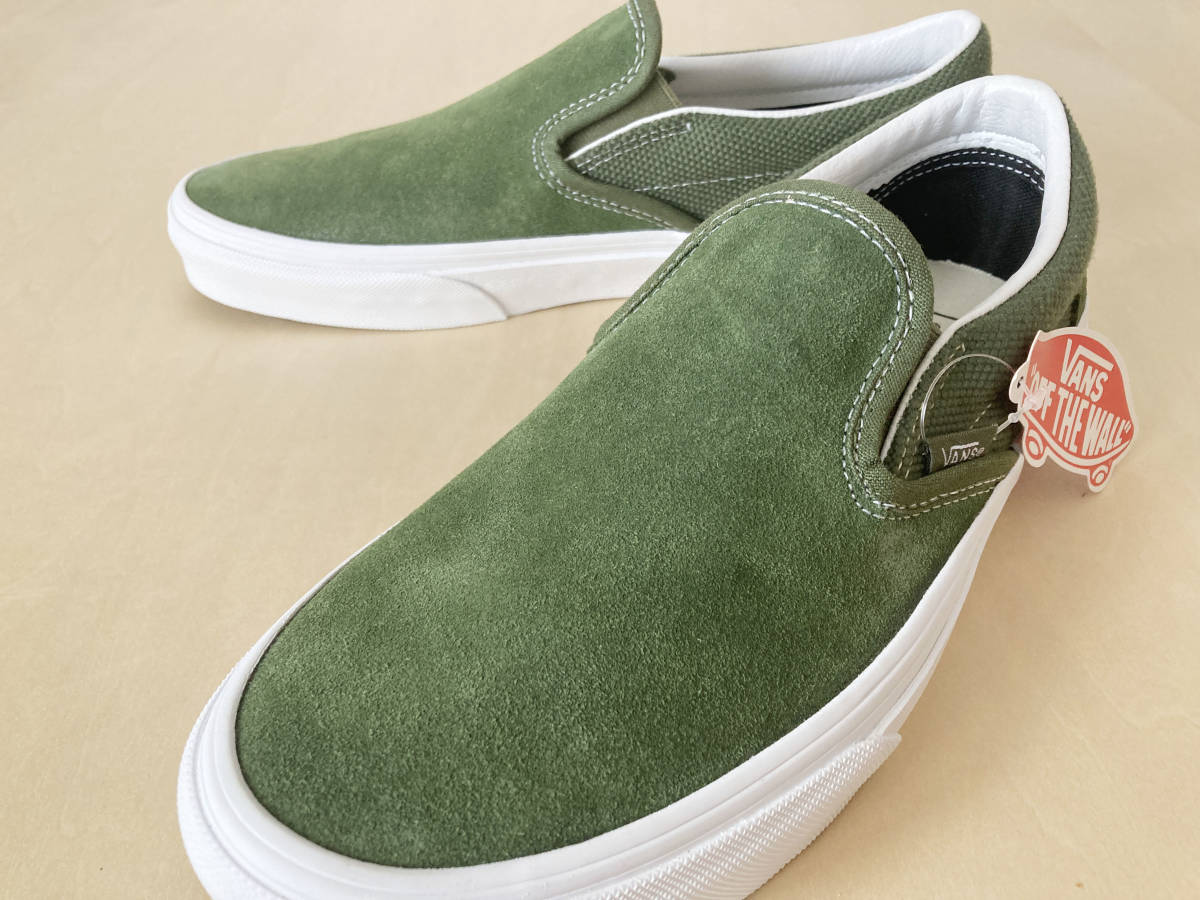 26.5cm 緑色 スリッポン スエード テクスチャー VANS SLIP-ON TEXTURED CHIVE US8.5/26.5cm VN0A7Q5DE02の画像2