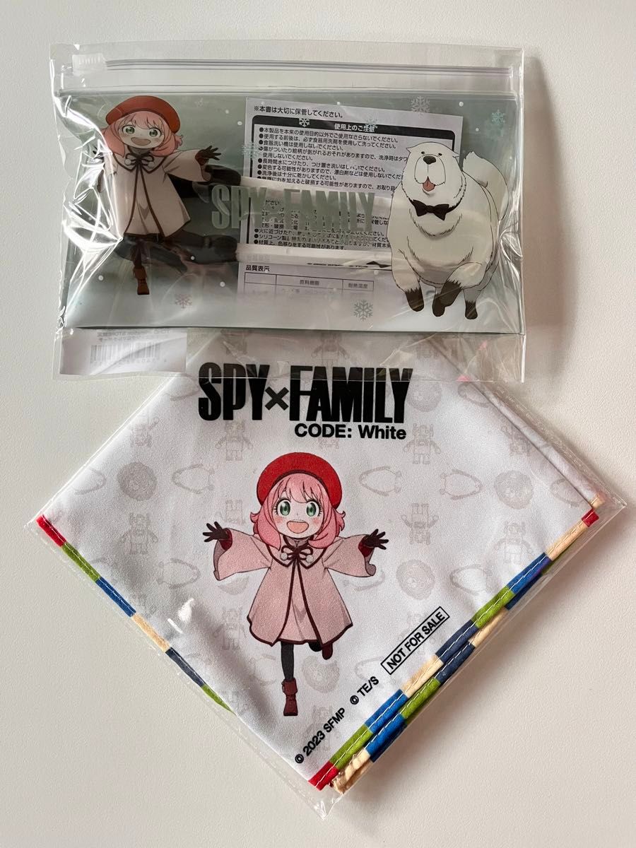 ★非売品★新品未使用未開封★SPY&FAMILY★クリアケース★ボンドの肉球ミニトング★ハンカチ★3点セット★1★