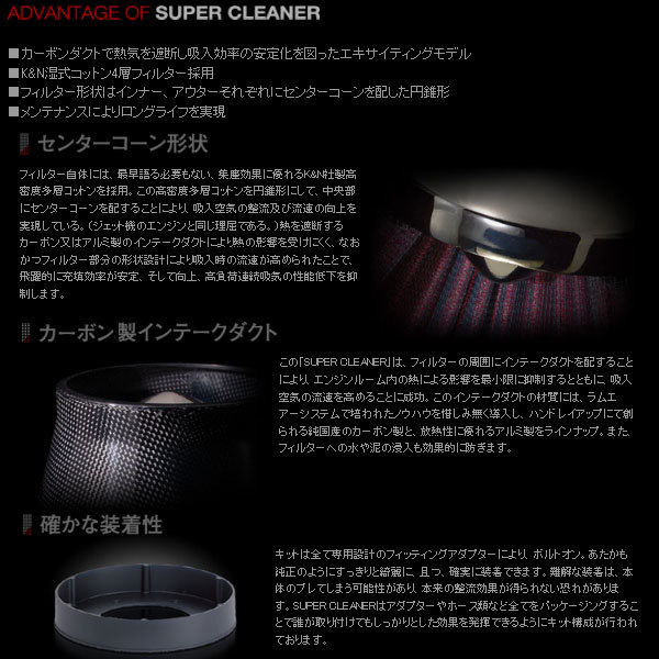 GruppeM M's SuperCleaner カーボンダクト ランクルプラド KZJ90W KZJ95W 送料無料_画像2