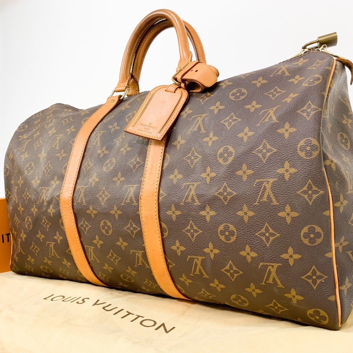 1円 ☆美品☆ LOUIS VUITTON ルイヴィトン モノグラム キーポル キーポル50 大容量 ボストンバッグ 旅行カバン 旅行バッグ ハンドバッグ_画像1