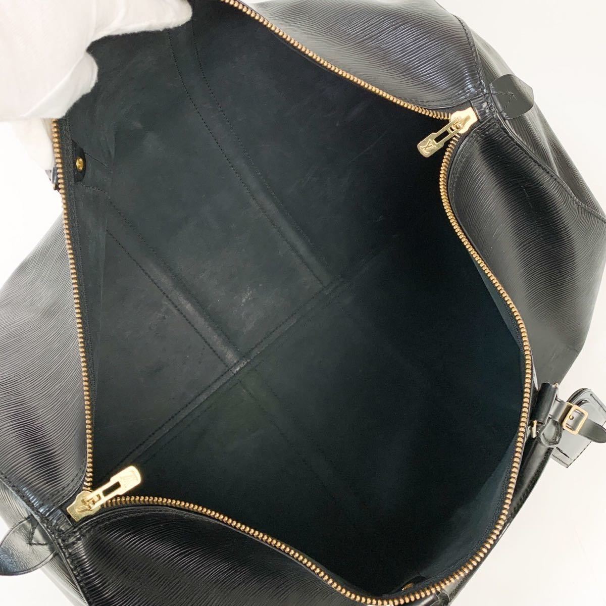 1円 美品 ルイヴィトン エピ キーポル ノワール 旅行バッグ 黒 ブラックLOUIS VUITTON LV キーポル55 ボストンバッグ バンドバッグ_画像7