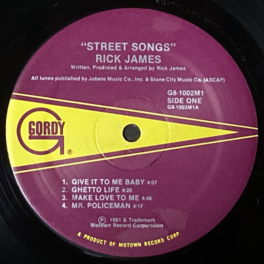 【試聴あり FUNK SOUL LP】RICK JAMES / STREET SONGS / 1枚組LP / 1981 US盤 / レコード / MASTERED BY ALLEN ZENTZ L.A. CALIF刻印_画像4