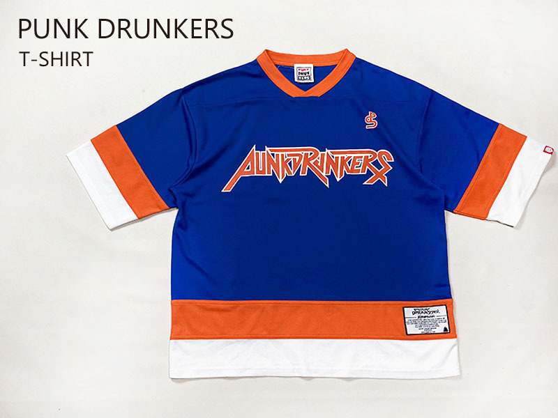 PUNK DRUNKERS パンクドランカーズ 半袖 Tシャツ メンズ ナンバリング ホッケーシャツ Vネック プリントTシャツ ドライ 速乾_画像1