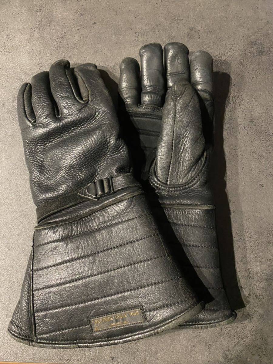 WESTRIDE CLASSIC ALL WEATHER GLOVE ガントレット グローブ ウエストライド　ハーレー　ホットロッド　レザー　防寒　サイズM オマケ付_画像2