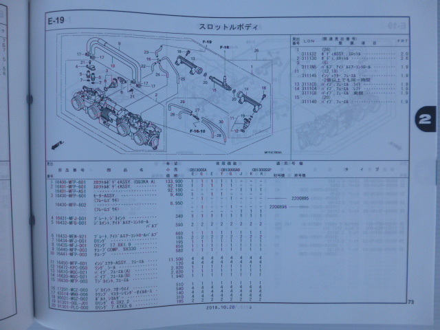 ホンダCB1300BOLDorパーツリストCB1300SAE/G/ADE/ADF/ADG/ADJ/ADK(SC54-2000001～)5版送料無料_画像5