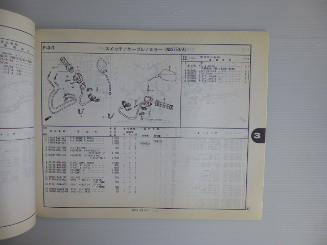 ホンダFORZA Z/XパーツリストNSS250C4/4/A5（MF08-1000001～)2版送料無料_画像5