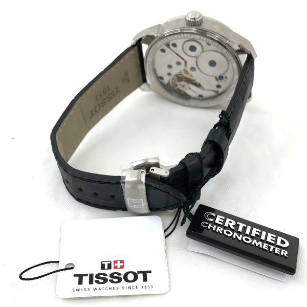 新品 TISSOT ティソ T-complication 腕時計 T0704061605700 自動巻き 機械式 手巻き アナログ ラウンド ブラック クロノメーター_画像5