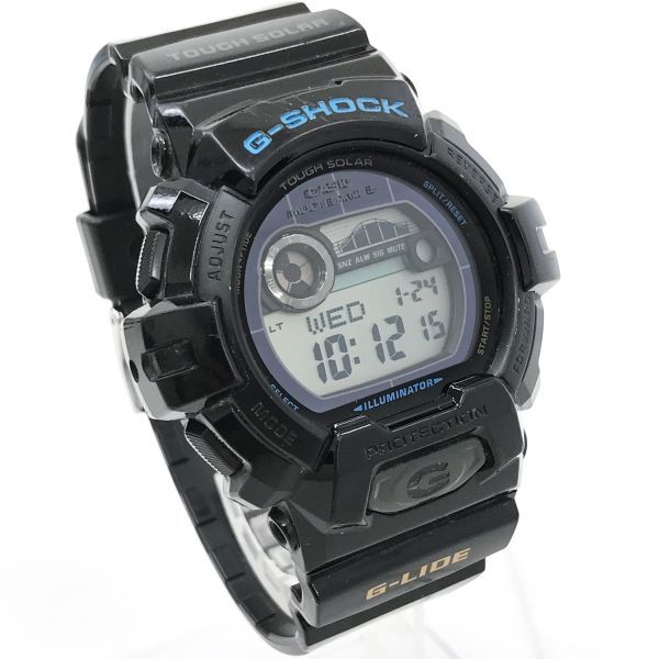 CASIO カシオ G-SHOCK ジーショック G-LIDE ジーライド MULTIBAND6 腕時計 GWX-8900-1 電波ソーラー タフソーラー デジタル 動作確認済み_画像3