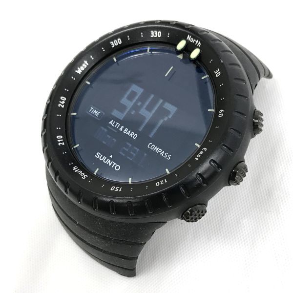 SUUNTO CORE スント コア 腕時計 SS014279010 クオーツ デジタル ラウンド オールブラック コレクション コレクター 電池交換済 動作確認済_画像2