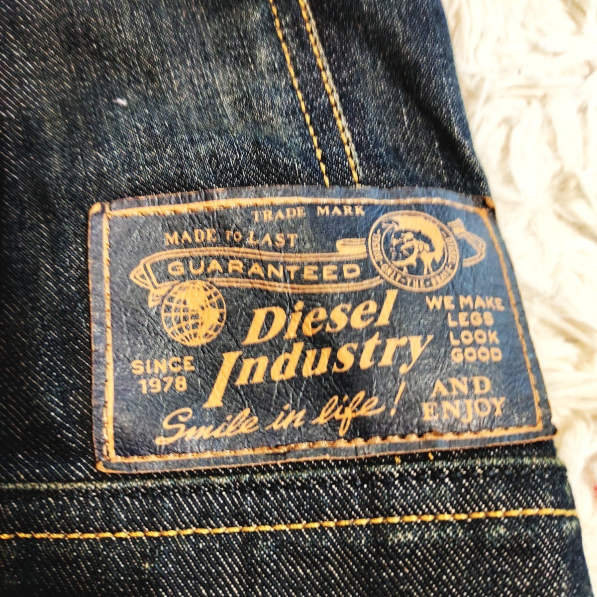 「極美品」DIESEL ④【大人のアメカジ】ディーゼル デニムジャケット Gジャン インディゴブルー ヴィンテージ ダメージ加工 タグ付 未使用_画像5