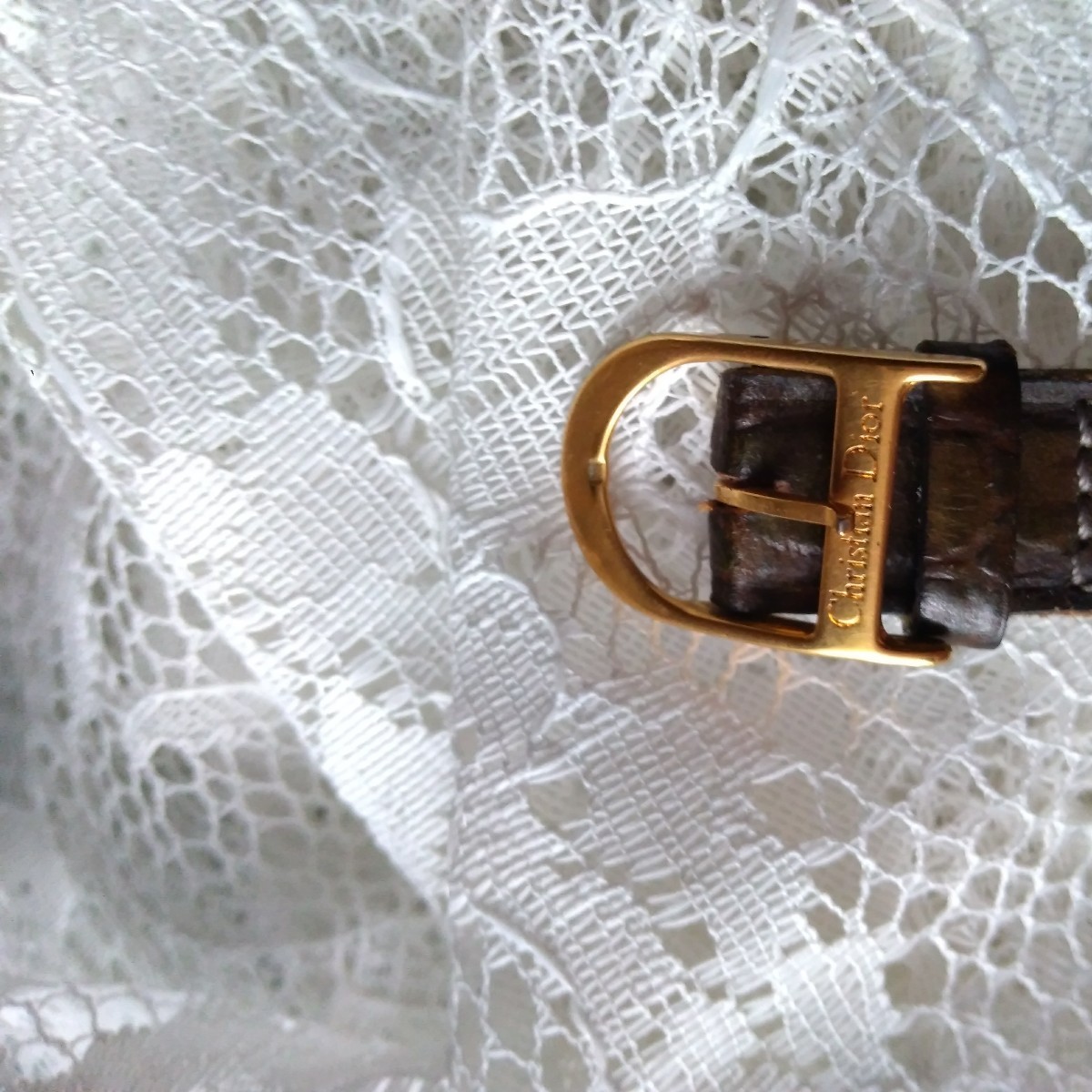 クリスチャン ディオール Dior 腕時計 ウォッチ ゴールドプレーテッド ヴェゼル ゴールドカラー ピカピカ 現状品 激安の画像3