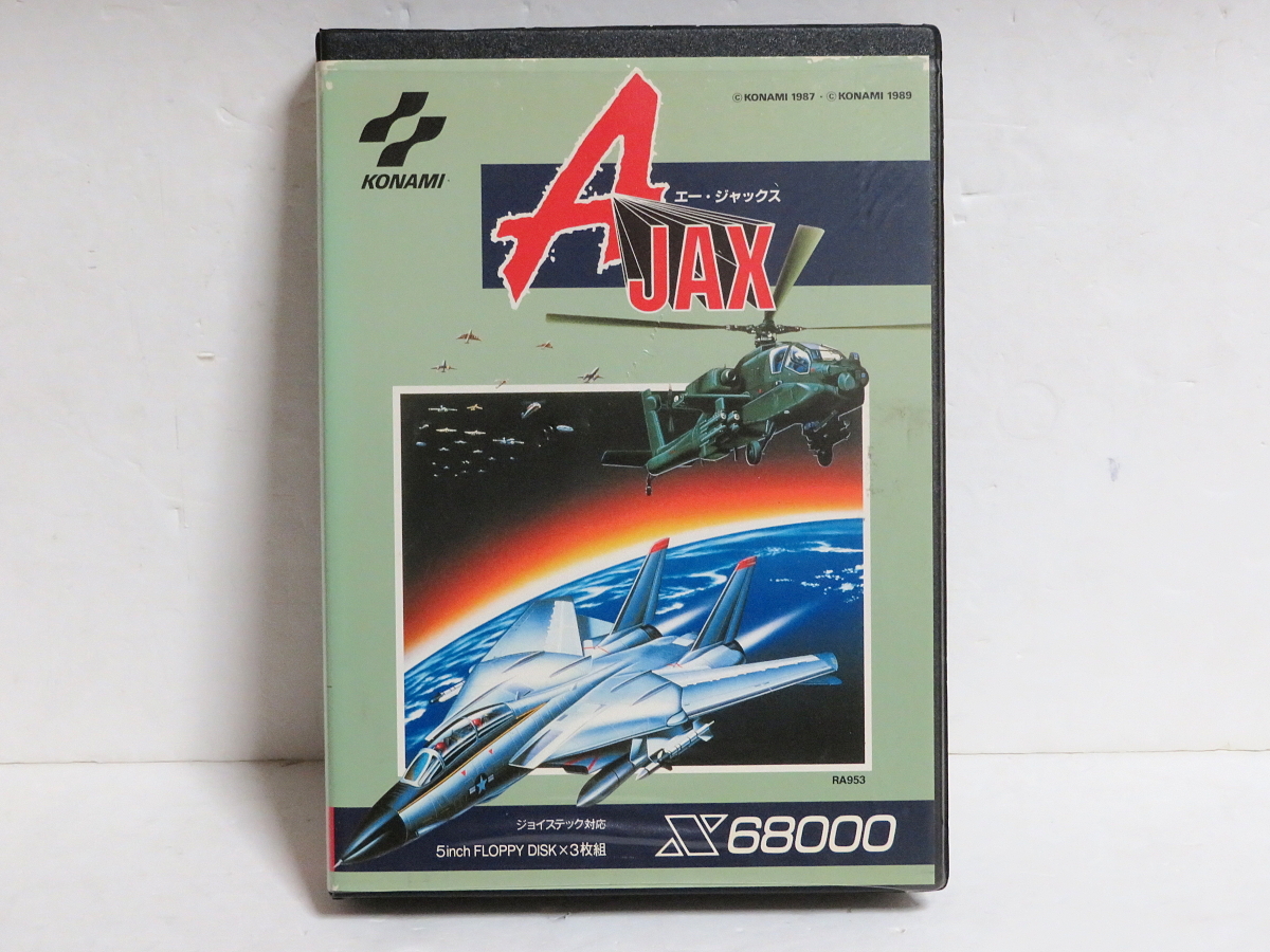 SHARP X68000 A-JAX エー・ジャックス ５インチ2HD １枚組 起動動作確認済み KONAMI_画像1