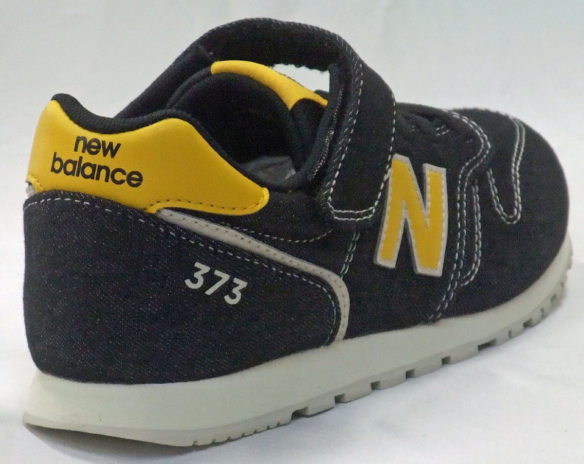 送料無料 new balance ニューバランス YV373 DA2 ブラックデニム/イエロー 23cm キッズ クラシックスタイル ジュニア スニーカー_画像3