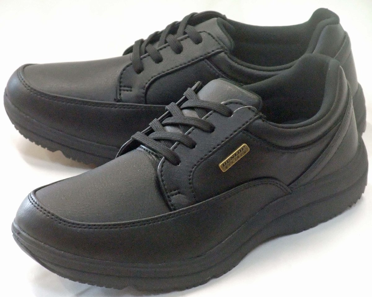  бесплатная доставка Dunlop li штраф doDC1007 прогулочные туфли черный 27.0cm 4E широкий легкий водоотталкивающий керамика . скользить подошва джентльмен обувь 