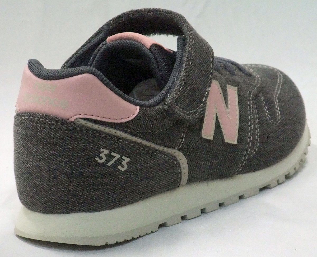 送料無料 new balance ニューバランス YV373 DC2 グレーデニム/ピンク 21.5cm キッズ クラシックスタイル ジュニア スニーカー_画像3