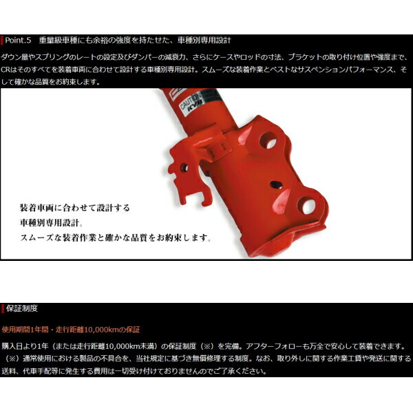 TANABEサステックプロCR車高調整キット PNC24セレナ 除くアクティブダンパー装着車 99/6～01/12_画像7