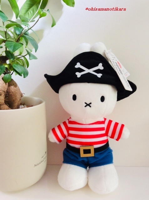 海の日【ミッフィーぬいぐるみ】海賊Miffy Pirate船乗り/オランダ/中24cm/ディック・ブルーナ sea manチョイ悪の画像2