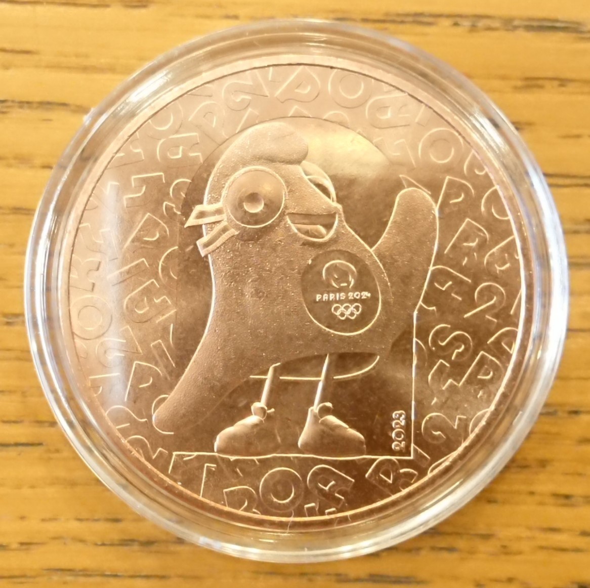 2023 パリ2024 オリンピック マスコット フリージュ 1/4ユーロ 銅貨の画像3