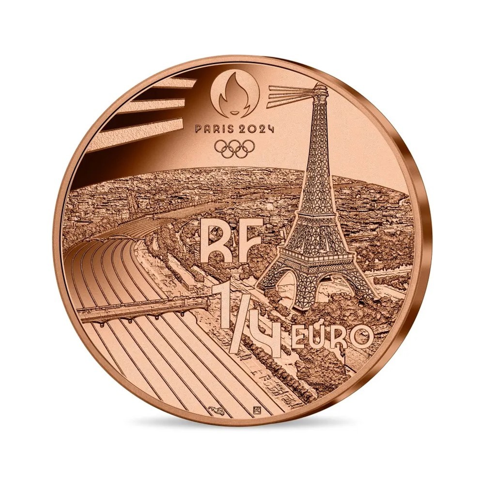 2023 パリ2024 オリンピック マスコット フリージュ 1/4ユーロ 銅貨の画像2