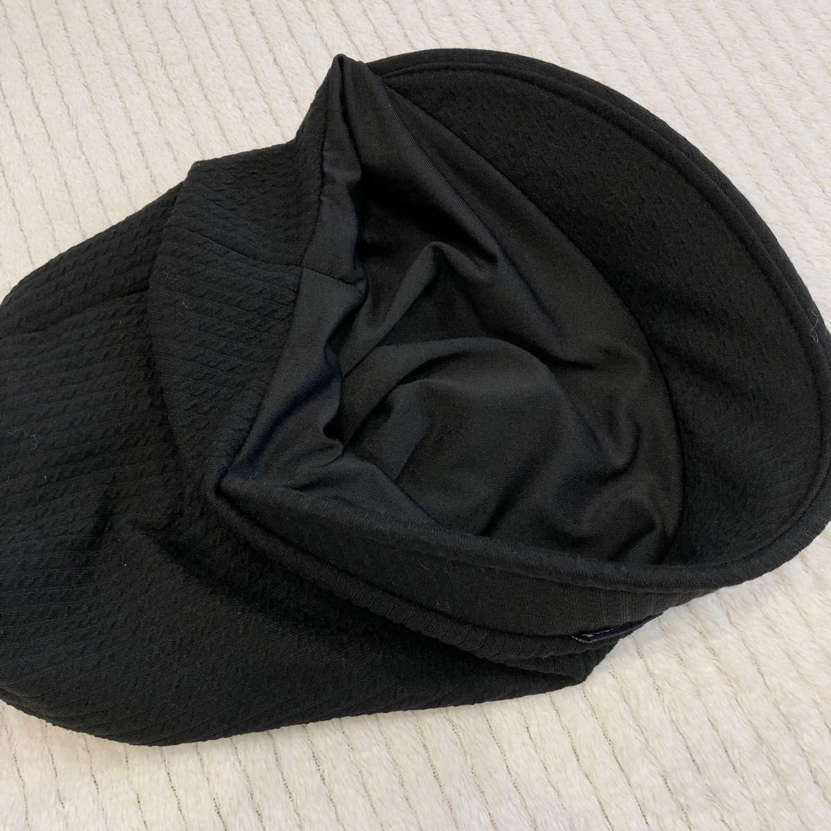 深め 深い キャスケット キャップ ハンチング 帽子 おしゃれ すっぽり 韓国  プレゼント 防寒 小顔 ブラック 黒  ニット帽