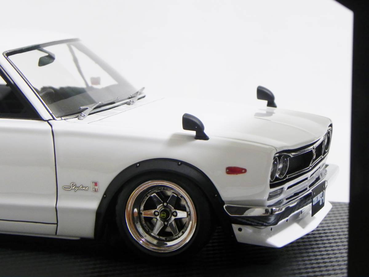 IG 3235 1/18 Nissan Skyline 2000 GT-R (KPGC10) White イグニッションモデル スカイライン ハコスカ ロンシャン XR-4_画像6